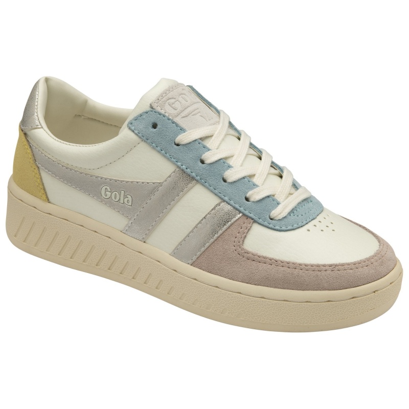 Basket Gola Classics Quadrant Femme Blanche | 5364-TJAHN