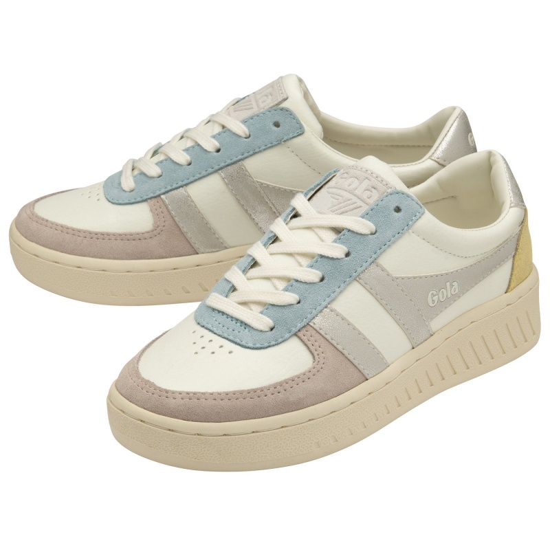 Basket Gola Classics Quadrant Femme Blanche | 5364-TJAHN