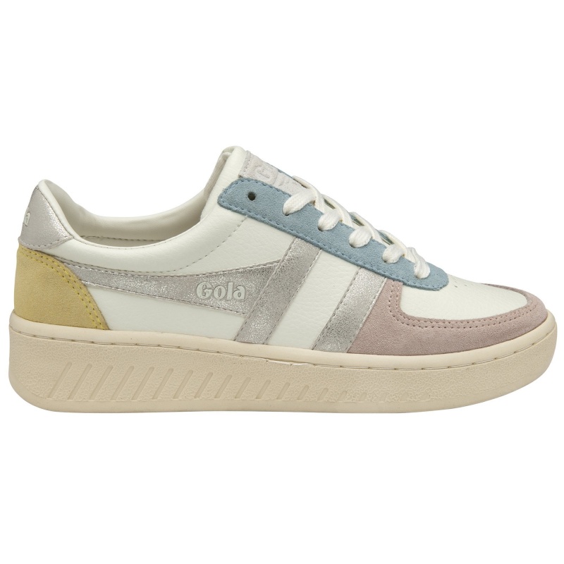 Basket Gola Classics Quadrant Femme Blanche | 5364-TJAHN