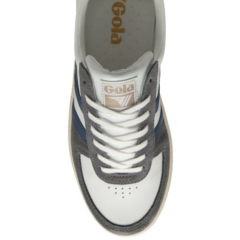 Basket Gola Classics Quadrant Homme Blanche | 0426-PNYXH