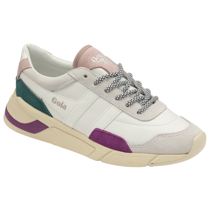 Basket Gola Classics Trident Femme Blanche | 1285-TLJMN