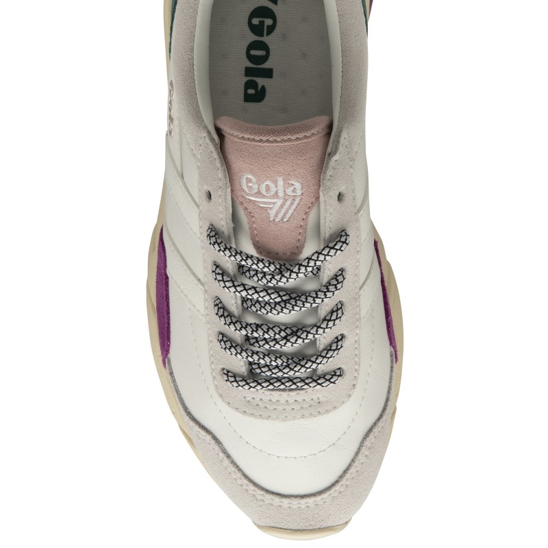 Basket Gola Classics Trident Femme Blanche | 1285-TLJMN