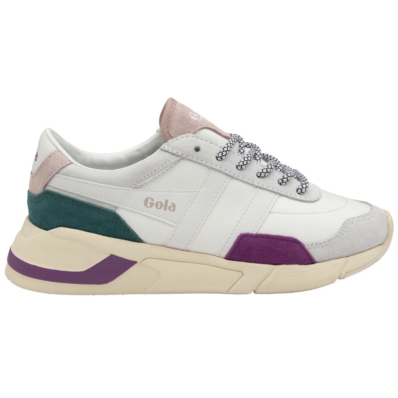 Basket Gola Classics Trident Femme Blanche | 1285-TLJMN