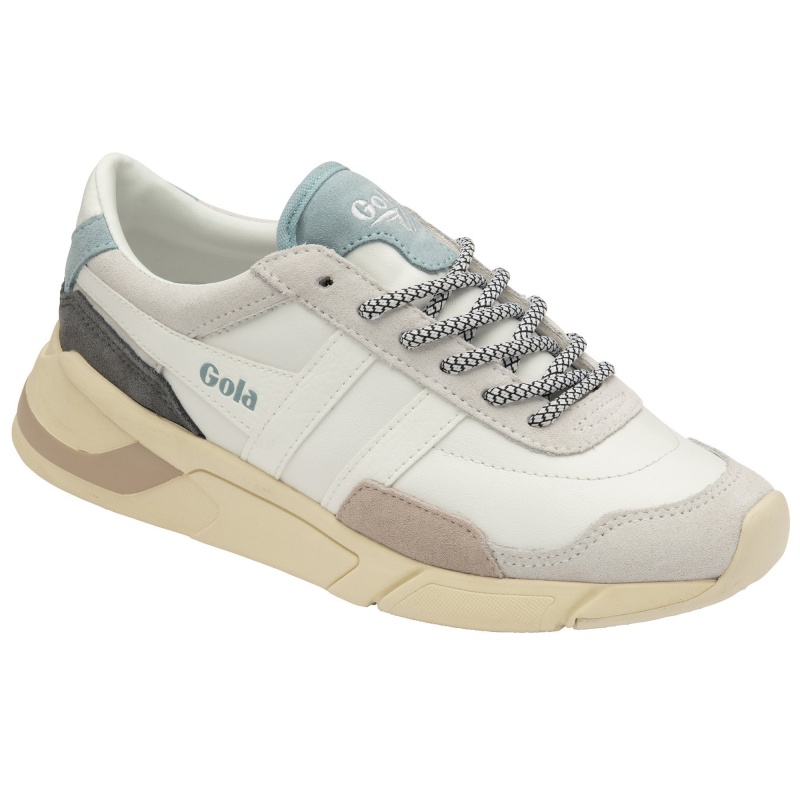 Basket Gola Classics Trident Femme Blanche | 3546-SOKVE