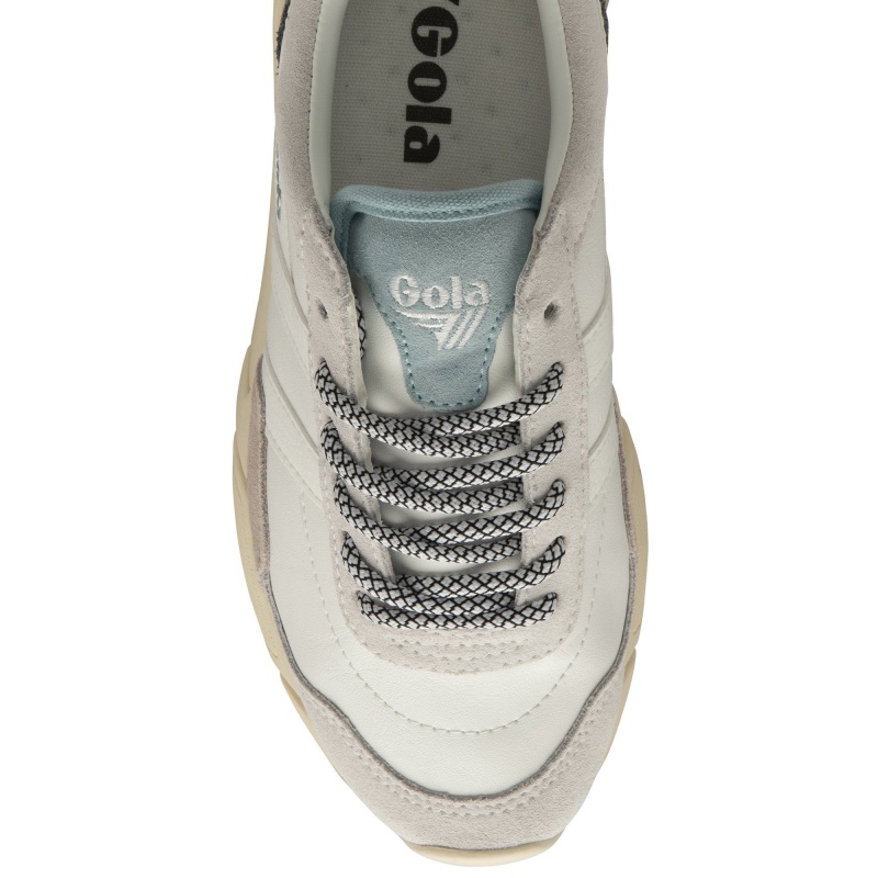 Basket Gola Classics Trident Femme Blanche | 3546-SOKVE