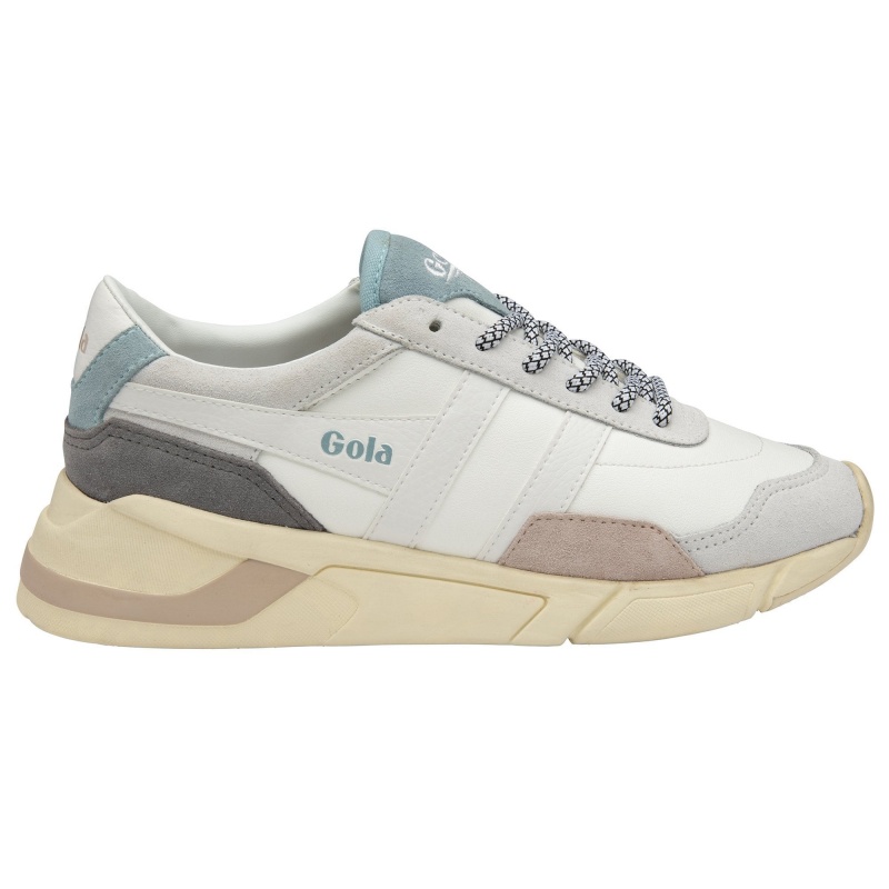 Basket Gola Classics Trident Femme Blanche | 3546-SOKVE