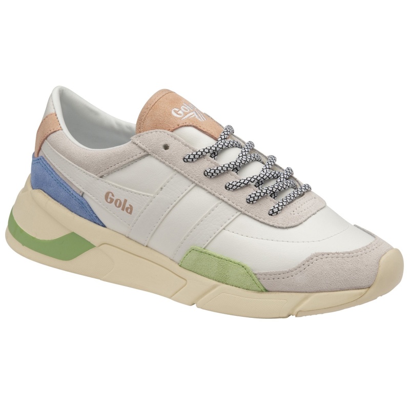 Basket Gola Classics Trident Femme Blanche | 5891-EMSYP