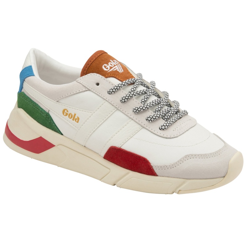 Basket Gola Classics Trident Femme Blanche | 8065-MFQBG