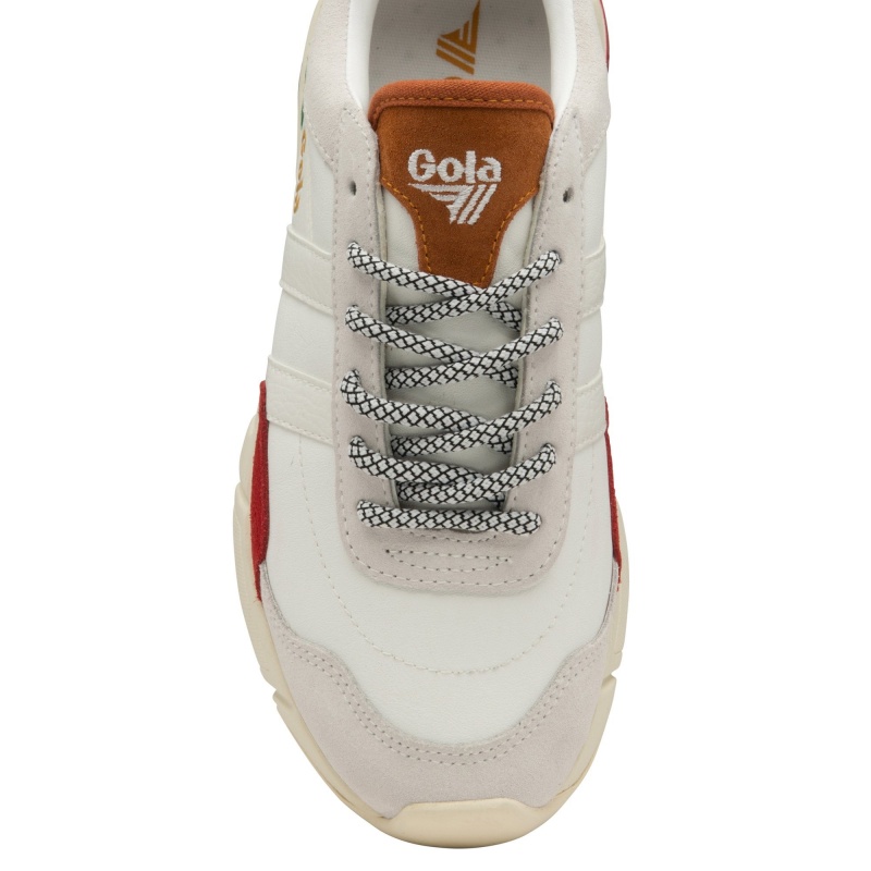 Basket Gola Classics Trident Femme Blanche | 8065-MFQBG