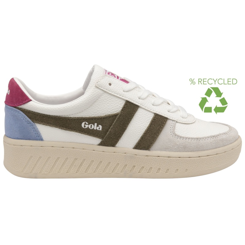 Basket Gola Classics Trident Femme Blanche | 3751-KTEQV