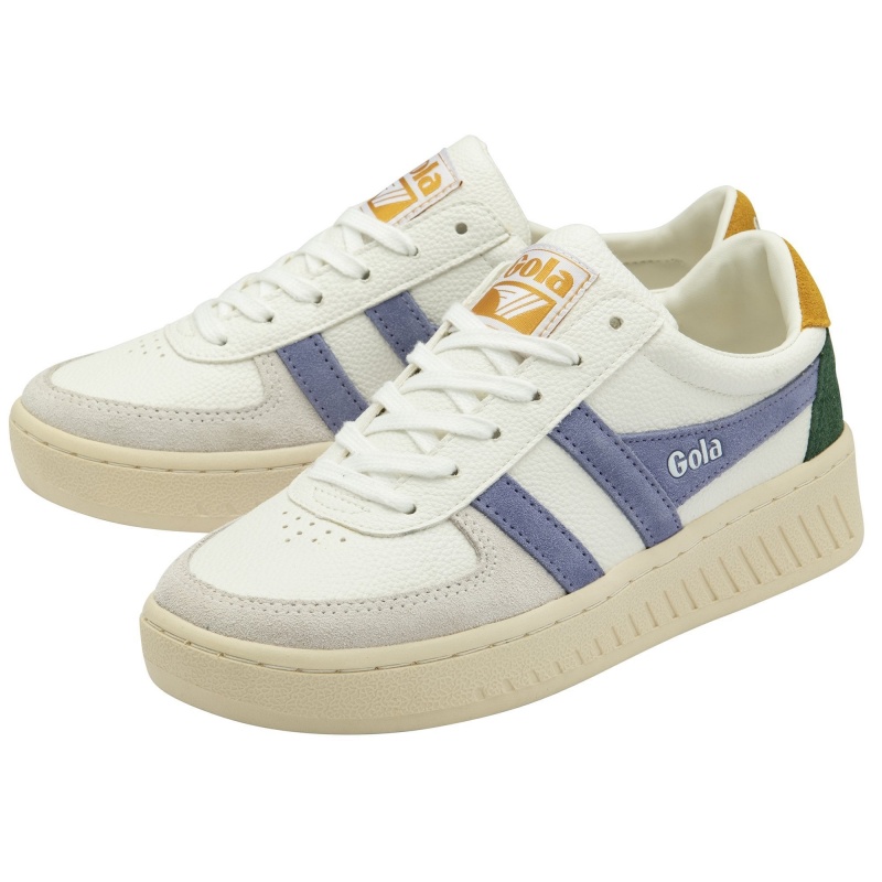 Basket Gola Classics Trident Femme Blanche | 4395-HNXVL