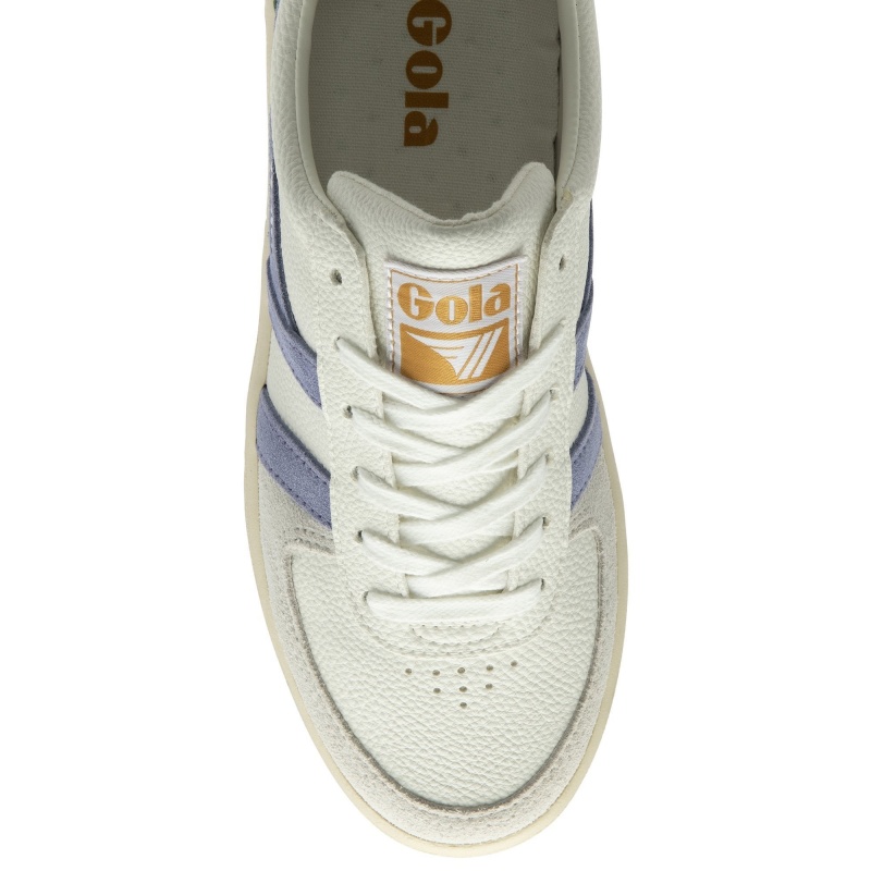 Basket Gola Classics Trident Femme Blanche | 4395-HNXVL