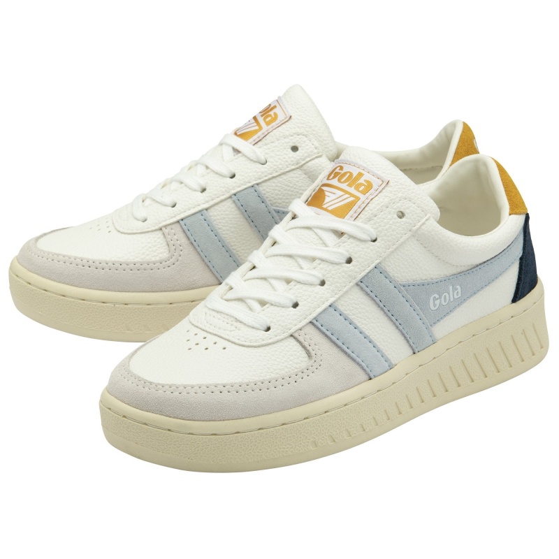 Basket Gola Classics Trident Femme Blanche | 4287-IULBR