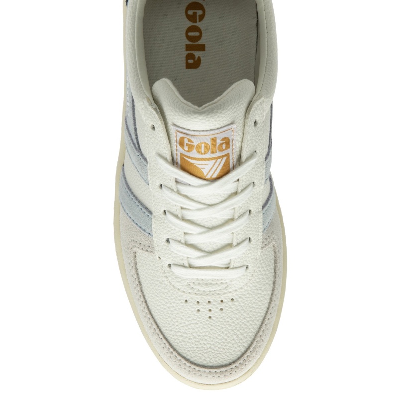 Basket Gola Classics Trident Femme Blanche | 4287-IULBR