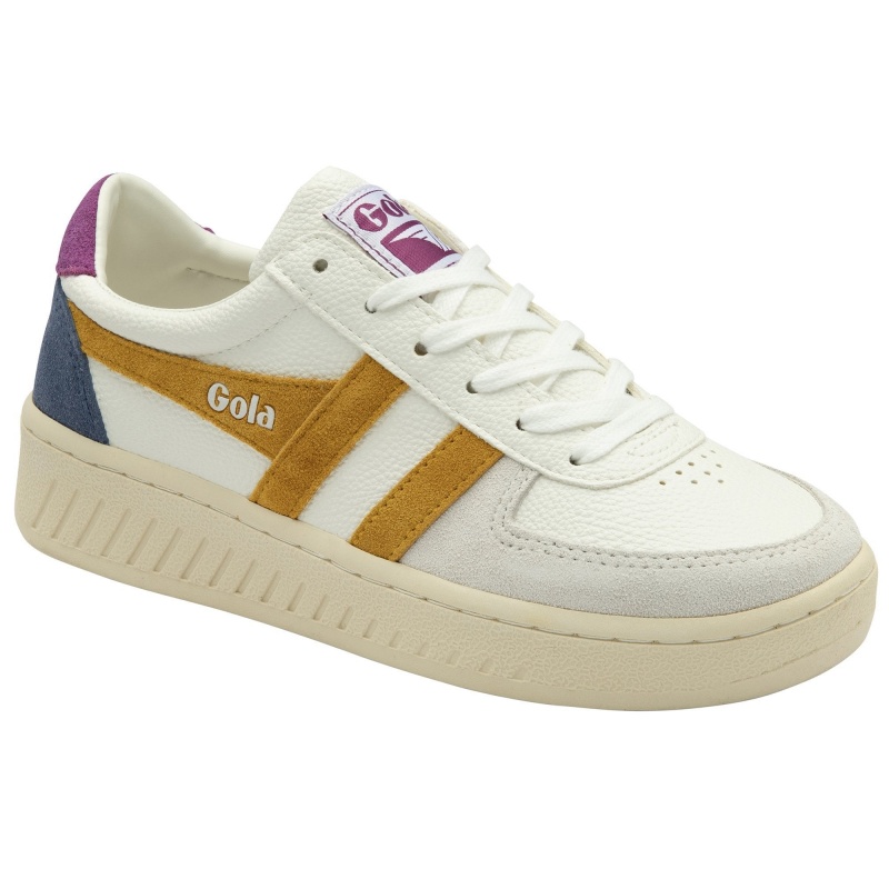 Basket Gola Classics Trident Femme Blanche | 0941-YZDLT