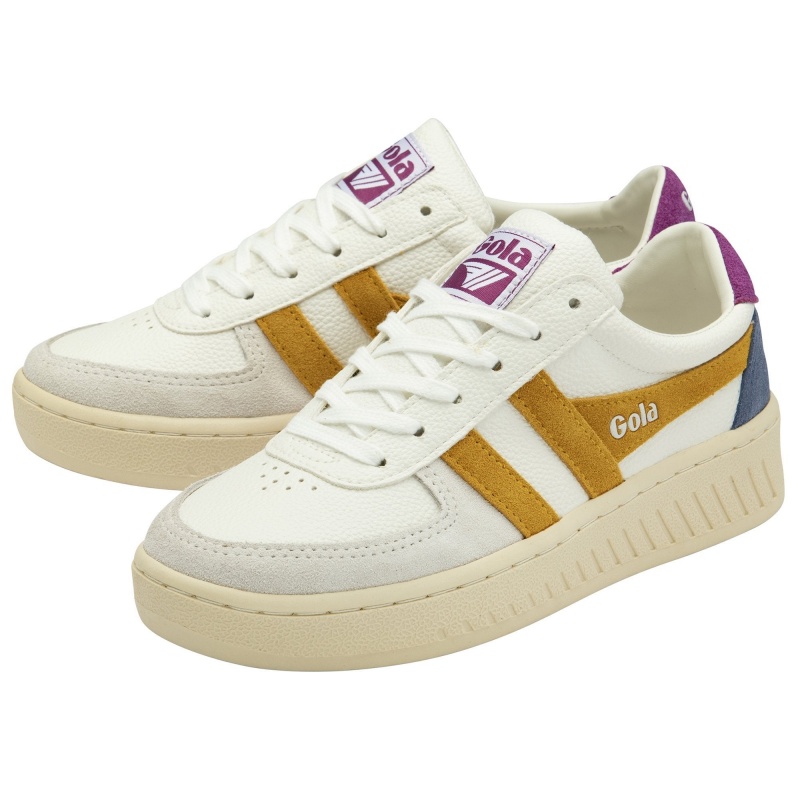 Basket Gola Classics Trident Femme Blanche | 0941-YZDLT