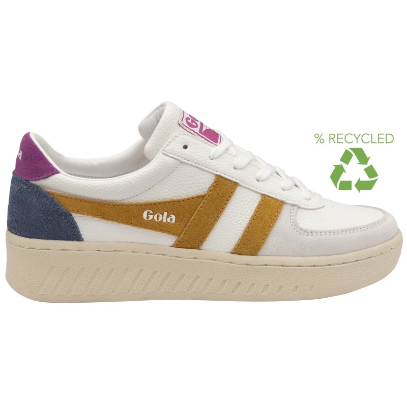 Basket Gola Classics Trident Femme Blanche | 0941-YZDLT