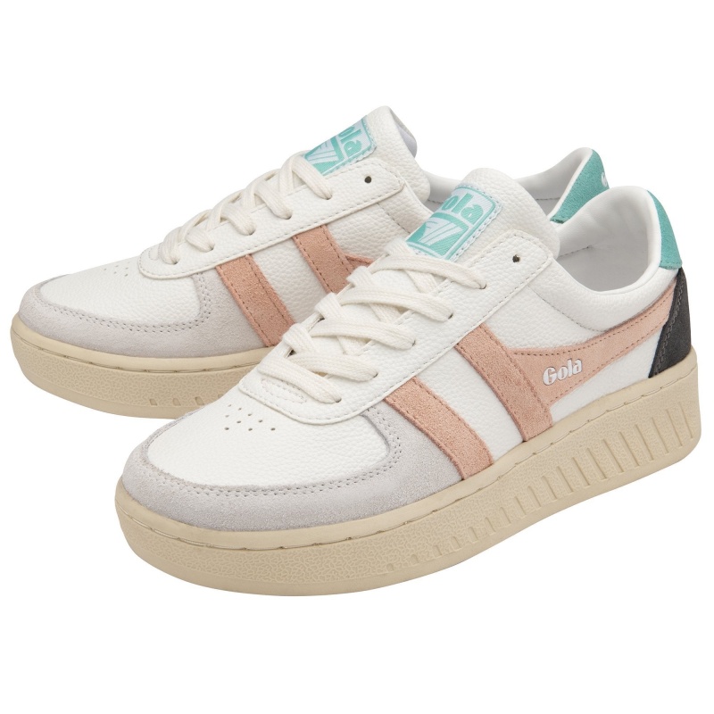 Basket Gola Classics Trident Femme Blanche | 8295-BENPX