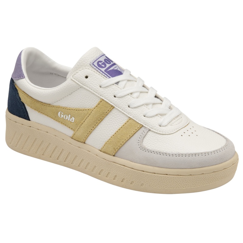 Basket Gola Classics Trident Femme Blanche | 7193-PYJEO