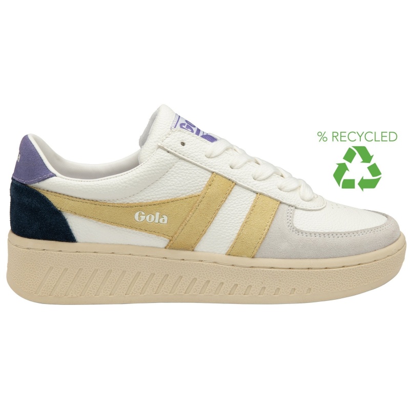 Basket Gola Classics Trident Femme Blanche | 7193-PYJEO