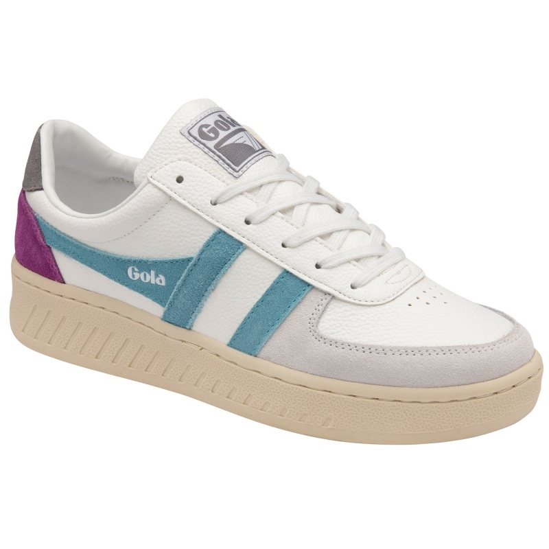 Basket Gola Classics Trident Femme Blanche | 4718-CSRKH