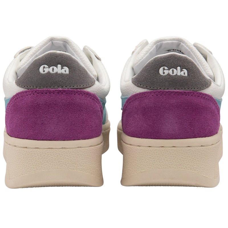 Basket Gola Classics Trident Femme Blanche | 4718-CSRKH