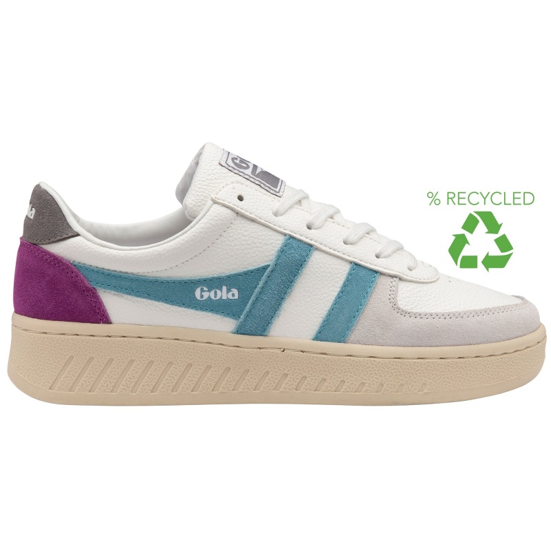 Basket Gola Classics Trident Femme Blanche | 4718-CSRKH