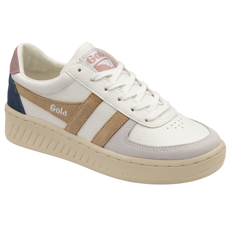 Basket Gola Classics Trident Femme Blanche | 9713-ZMVEK