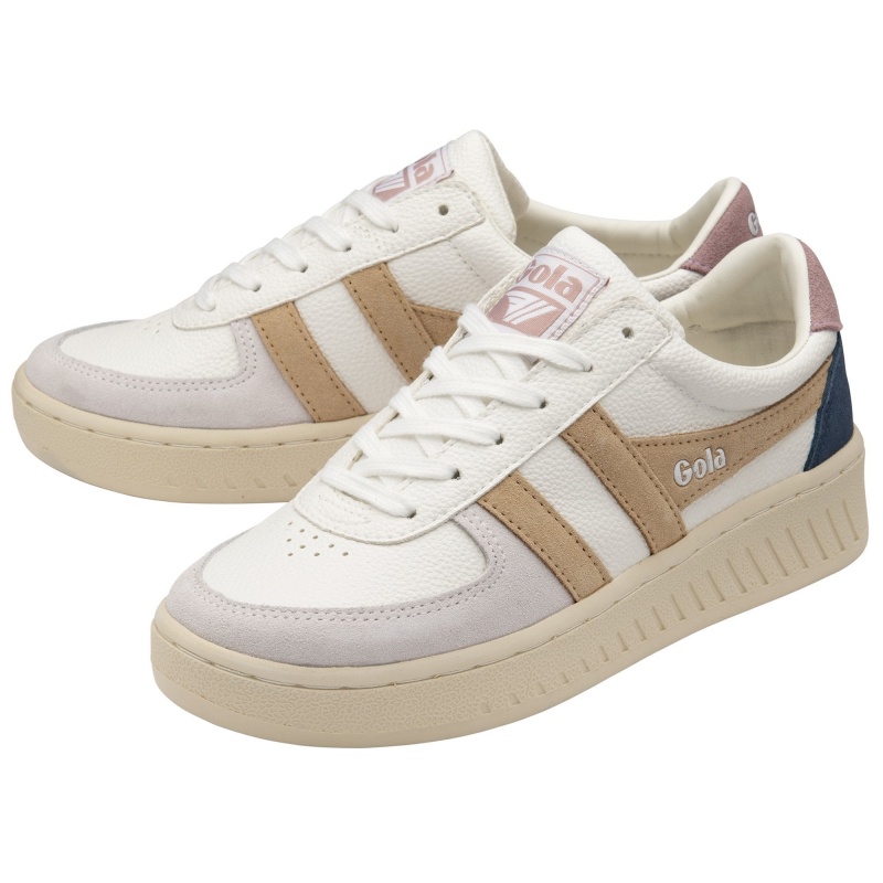 Basket Gola Classics Trident Femme Blanche | 9713-ZMVEK