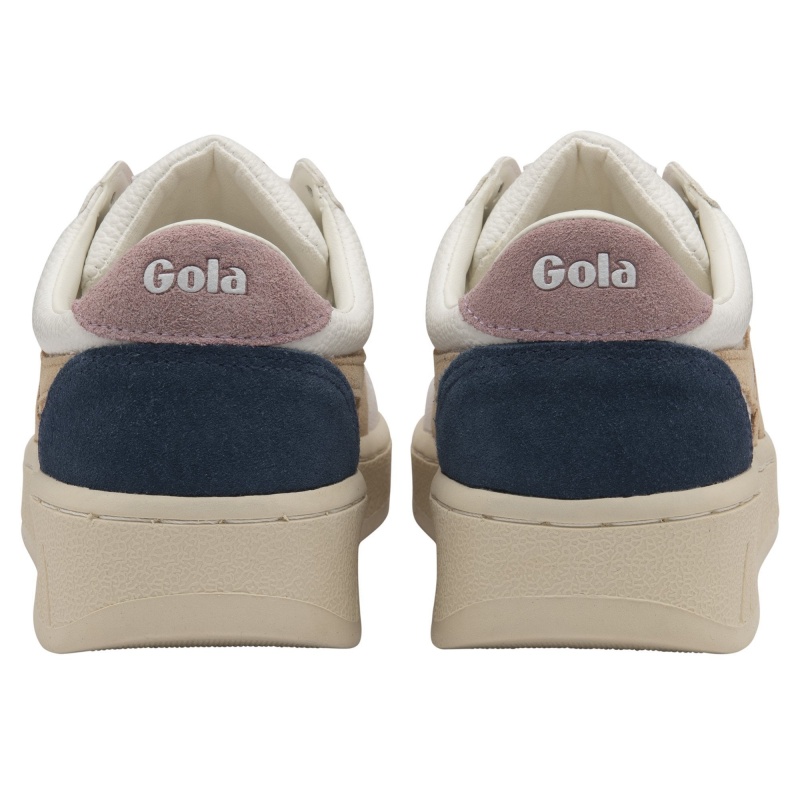 Basket Gola Classics Trident Femme Blanche | 9713-ZMVEK