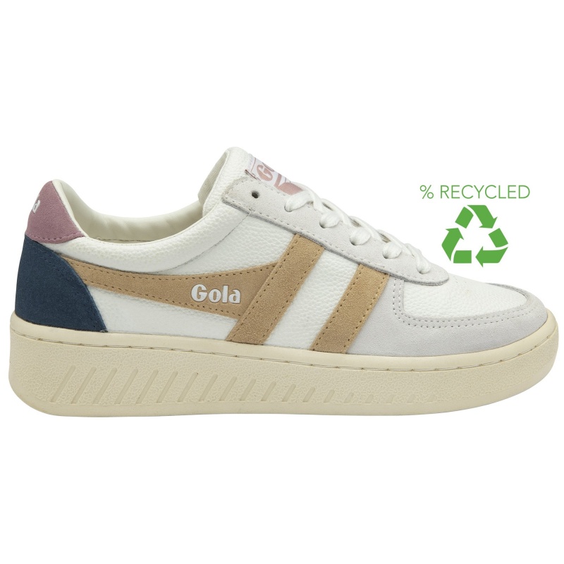 Basket Gola Classics Trident Femme Blanche | 9713-ZMVEK