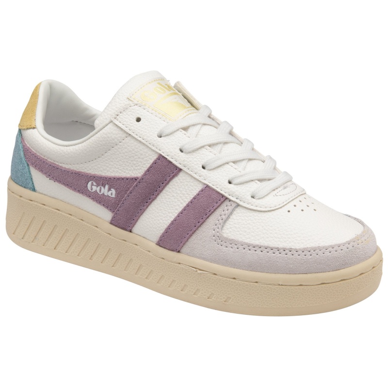 Basket Gola Classics Trident Femme Blanche | 8045-XHUAY