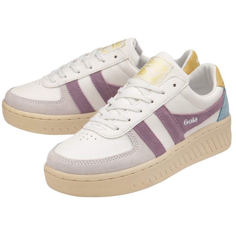 Basket Gola Classics Trident Femme Blanche | 8045-XHUAY