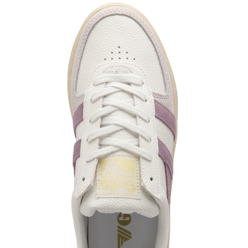 Basket Gola Classics Trident Femme Blanche | 8045-XHUAY