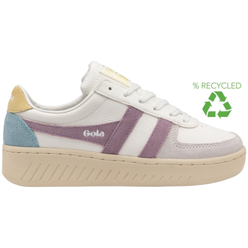 Basket Gola Classics Trident Femme Blanche | 8045-XHUAY