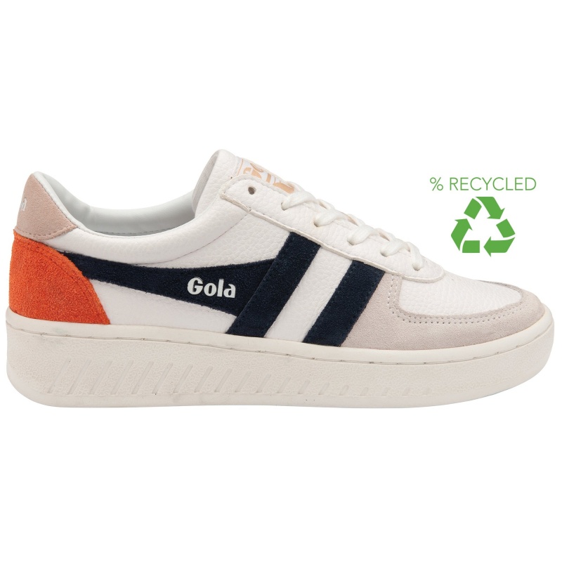 Basket Gola Classics Trident Femme Blanche | 4318-RQXCM