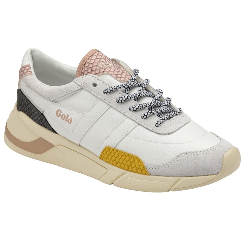 Basket Gola Classics Trident Snake Femme Blanche | 6914-UOWCL