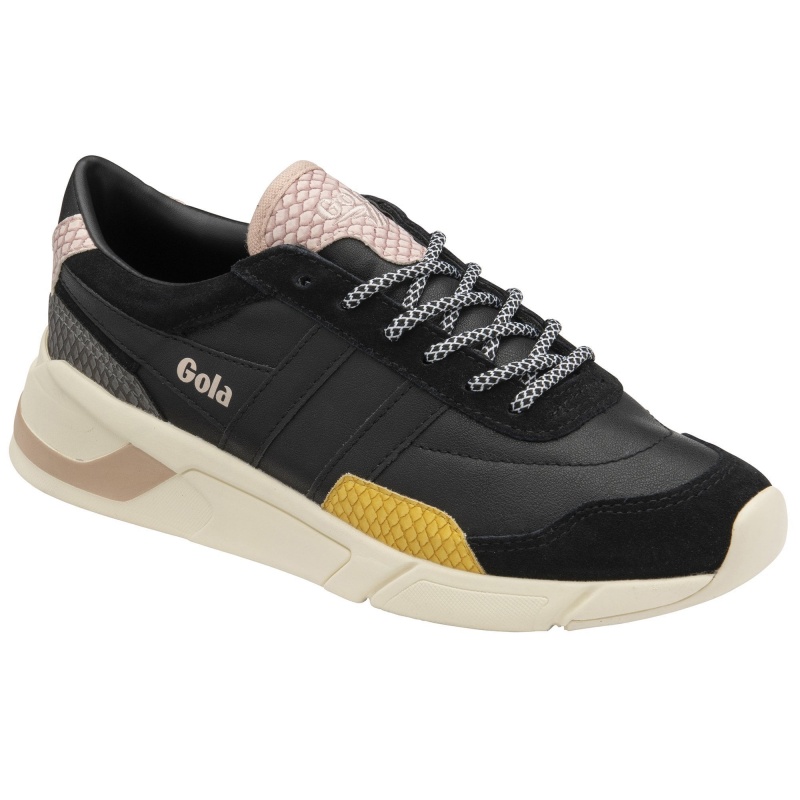 Basket Gola Classics Trident Snake Femme Noir | 3659-OFUPI