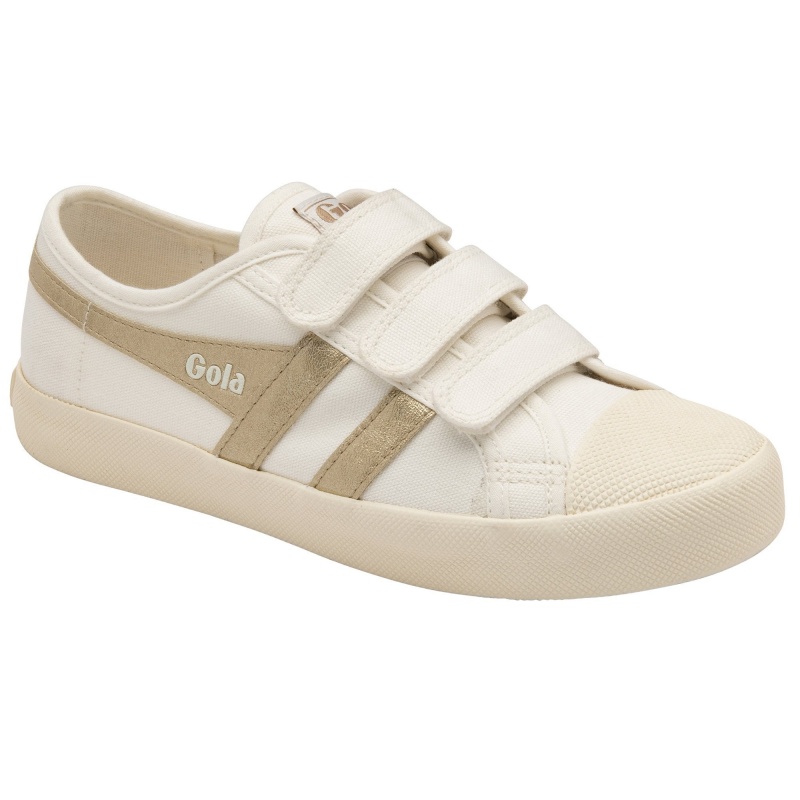 Basket Gola Vegan Classics Flame Brides Femme Blanche | 0357-UXGVT