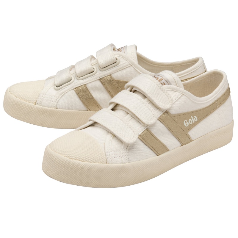 Basket Gola Vegan Classics Flame Brides Femme Blanche | 0357-UXGVT