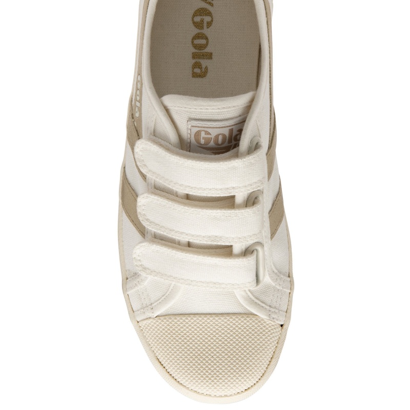 Basket Gola Vegan Classics Flame Brides Femme Blanche | 0357-UXGVT