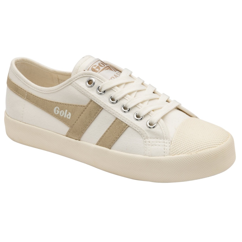 Basket Gola Vegan Classics Flame Femme Blanche | 4579-VMKQZ