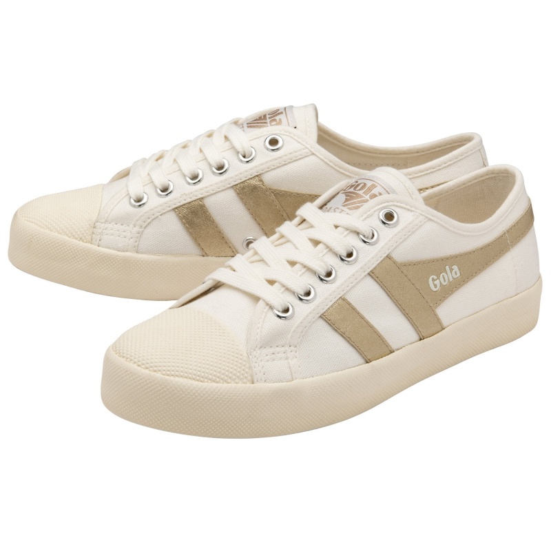 Basket Gola Vegan Classics Flame Femme Blanche | 4579-VMKQZ