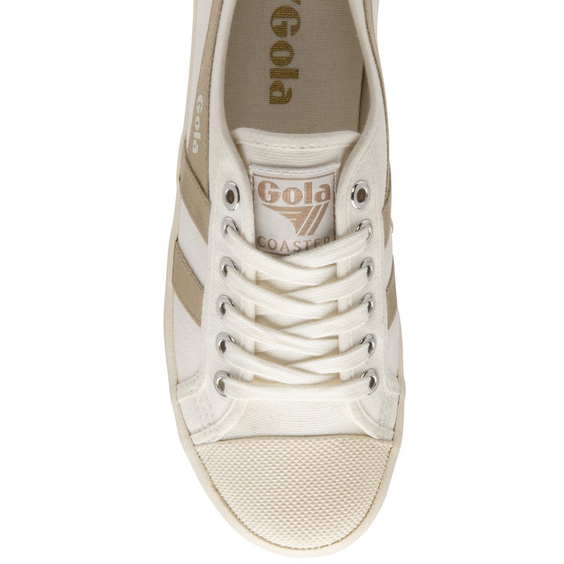 Basket Gola Vegan Classics Flame Femme Blanche | 4579-VMKQZ