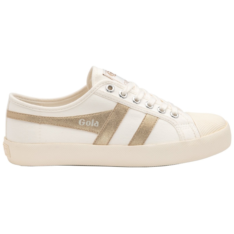 Basket Gola Vegan Classics Flame Femme Blanche | 4579-VMKQZ