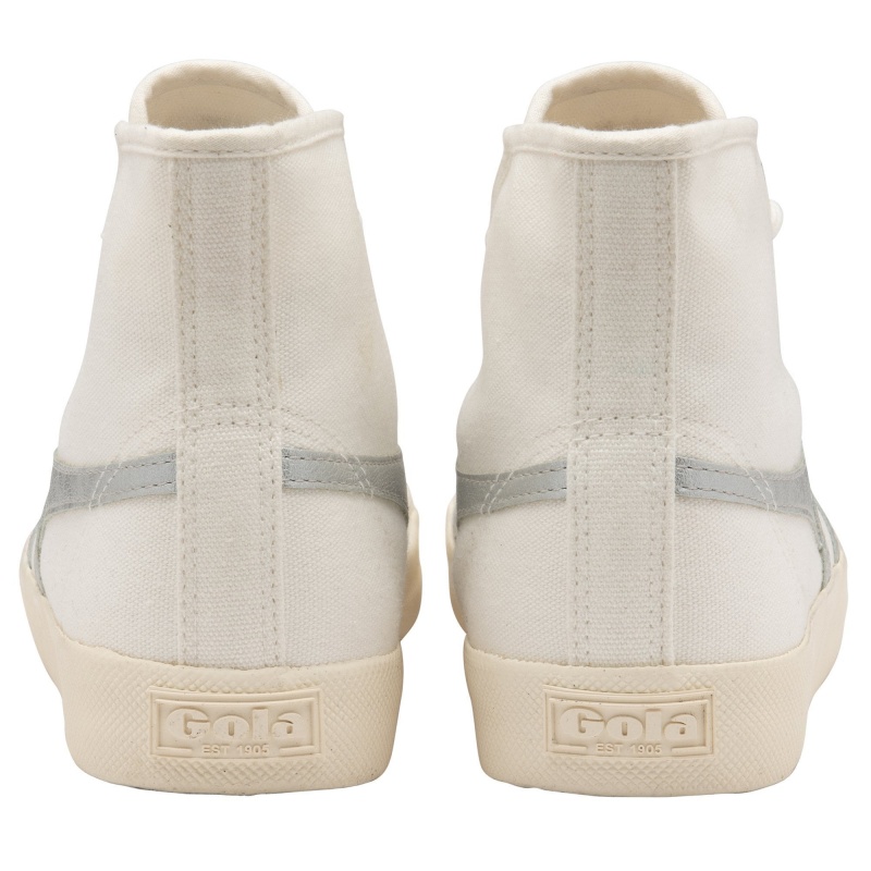 Basket Gola Vegan Classics Flame High Femme Blanche | 6482-PEVIZ