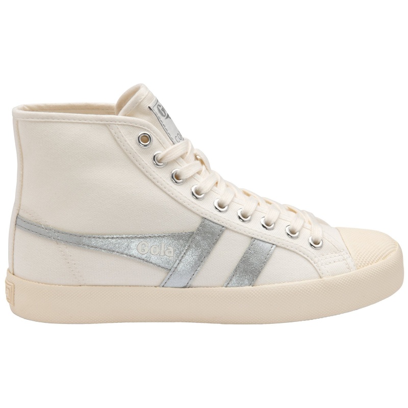 Basket Gola Vegan Classics Flame High Femme Blanche | 6482-PEVIZ