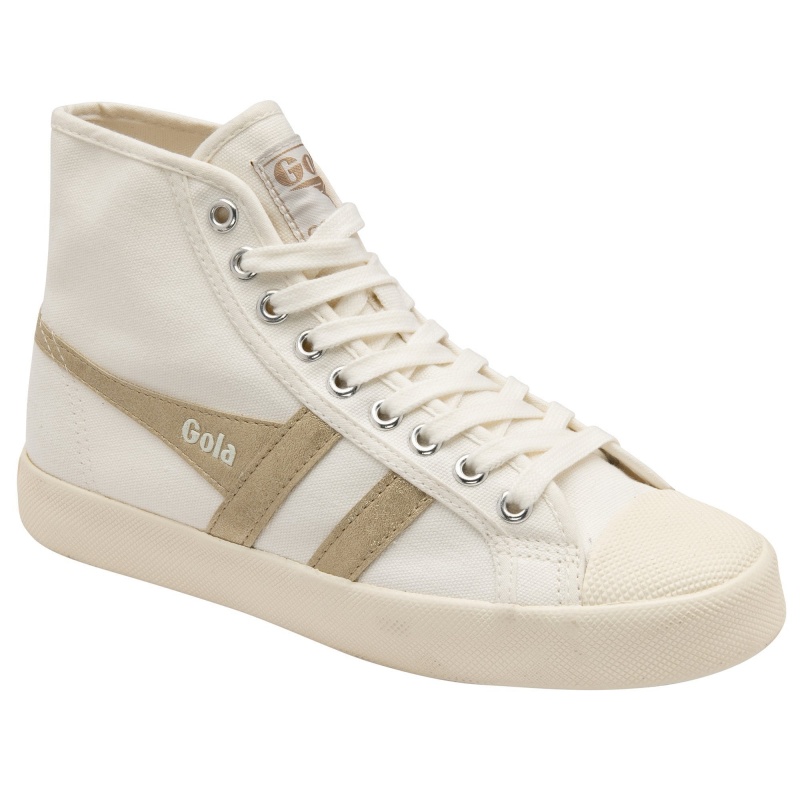 Basket Gola Vegan Classics Flame High Femme Blanche | 8097-YMKNV