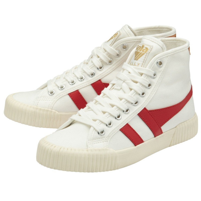 Basket Gola Vegan Classics High Plimsoll Femme Blanche | 3507-XKWGI