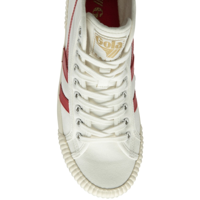 Basket Gola Vegan Classics High Plimsoll Femme Blanche | 3507-XKWGI